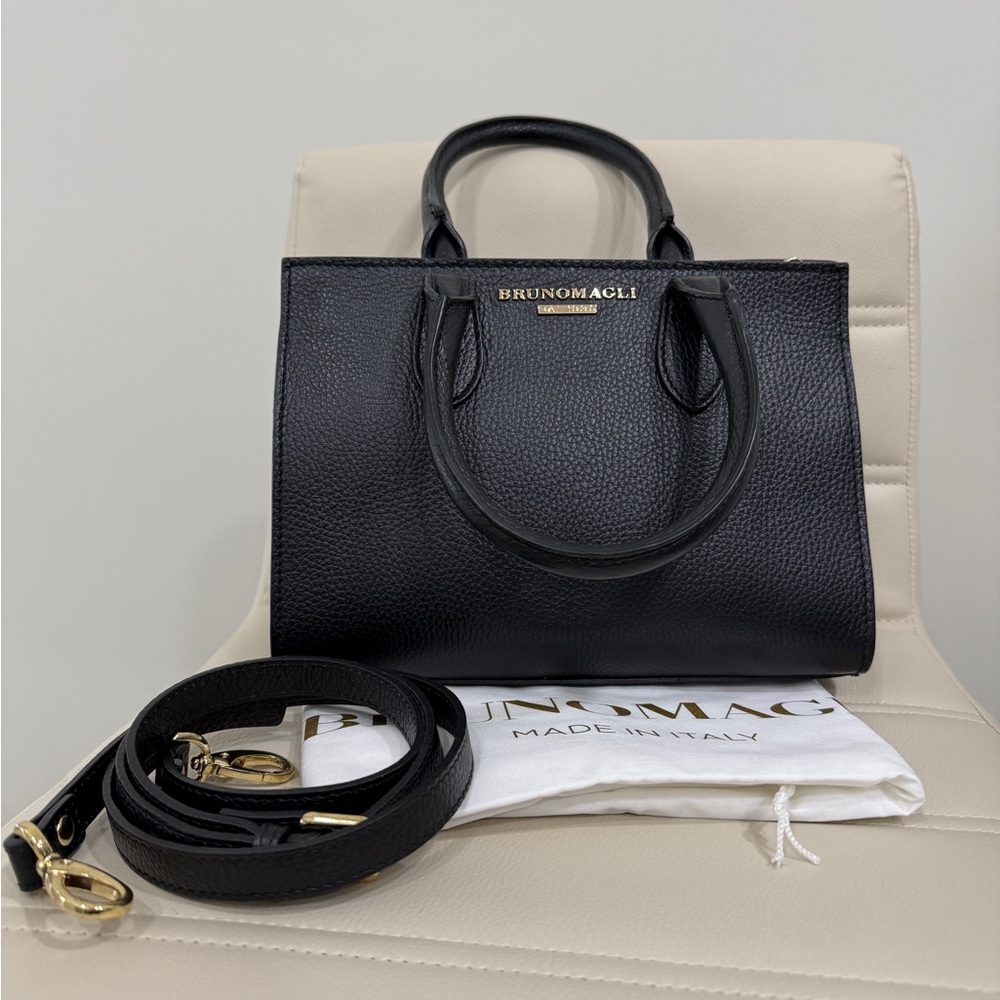 Bruno Magli Leather Crossbody Satchel